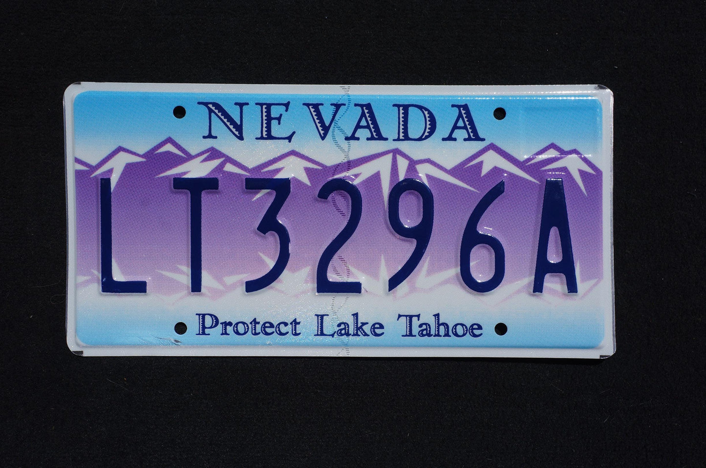 Nevada PROTECT LAKE TAHOE License Plate Purple Mountain