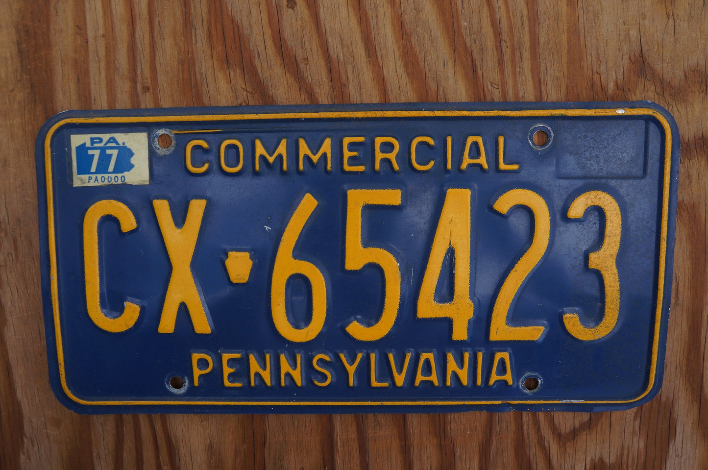 1977 Pennsylvania Blue Vintage License Plate