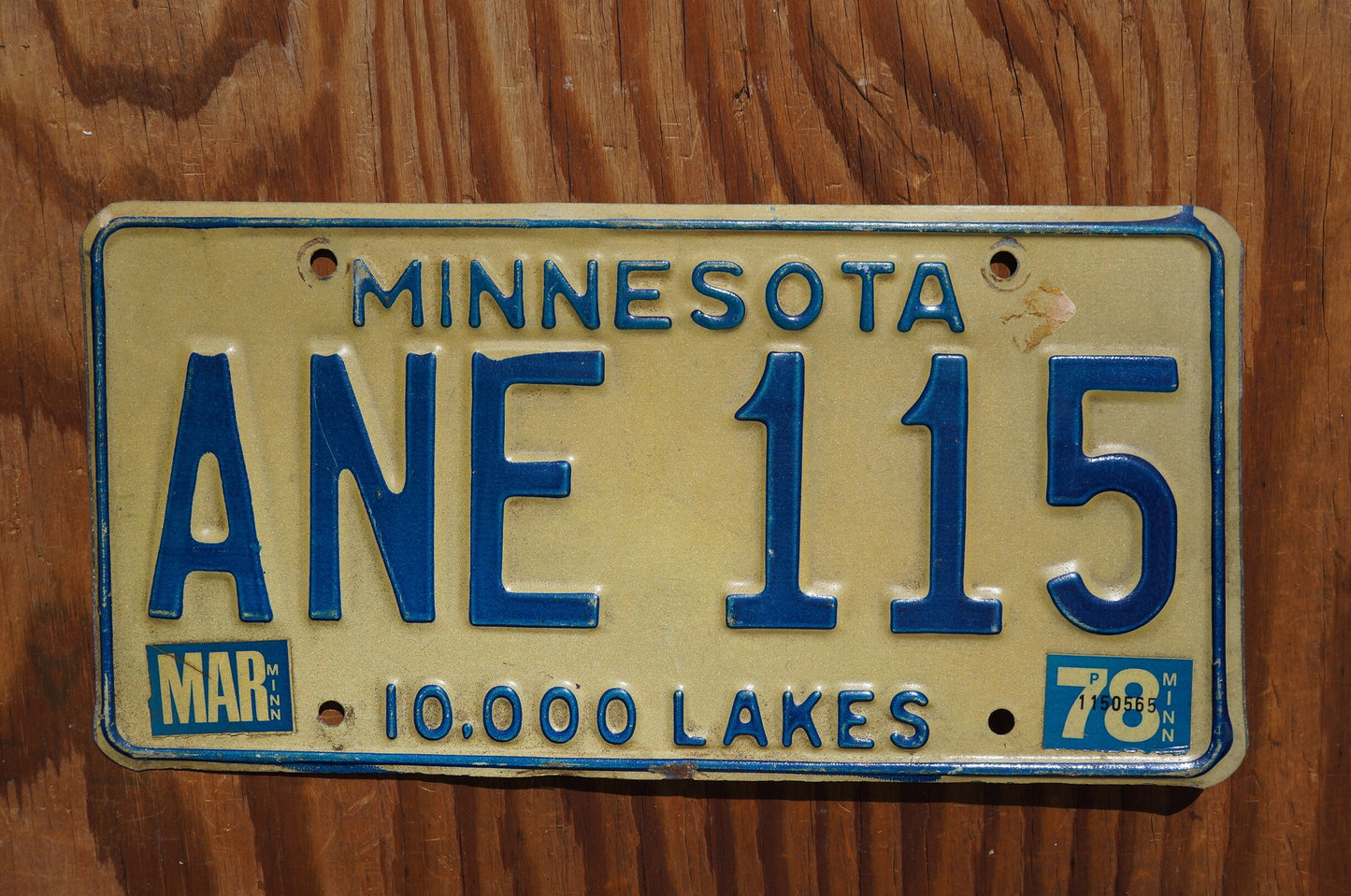 1978 Minnesota Vintage License Plate