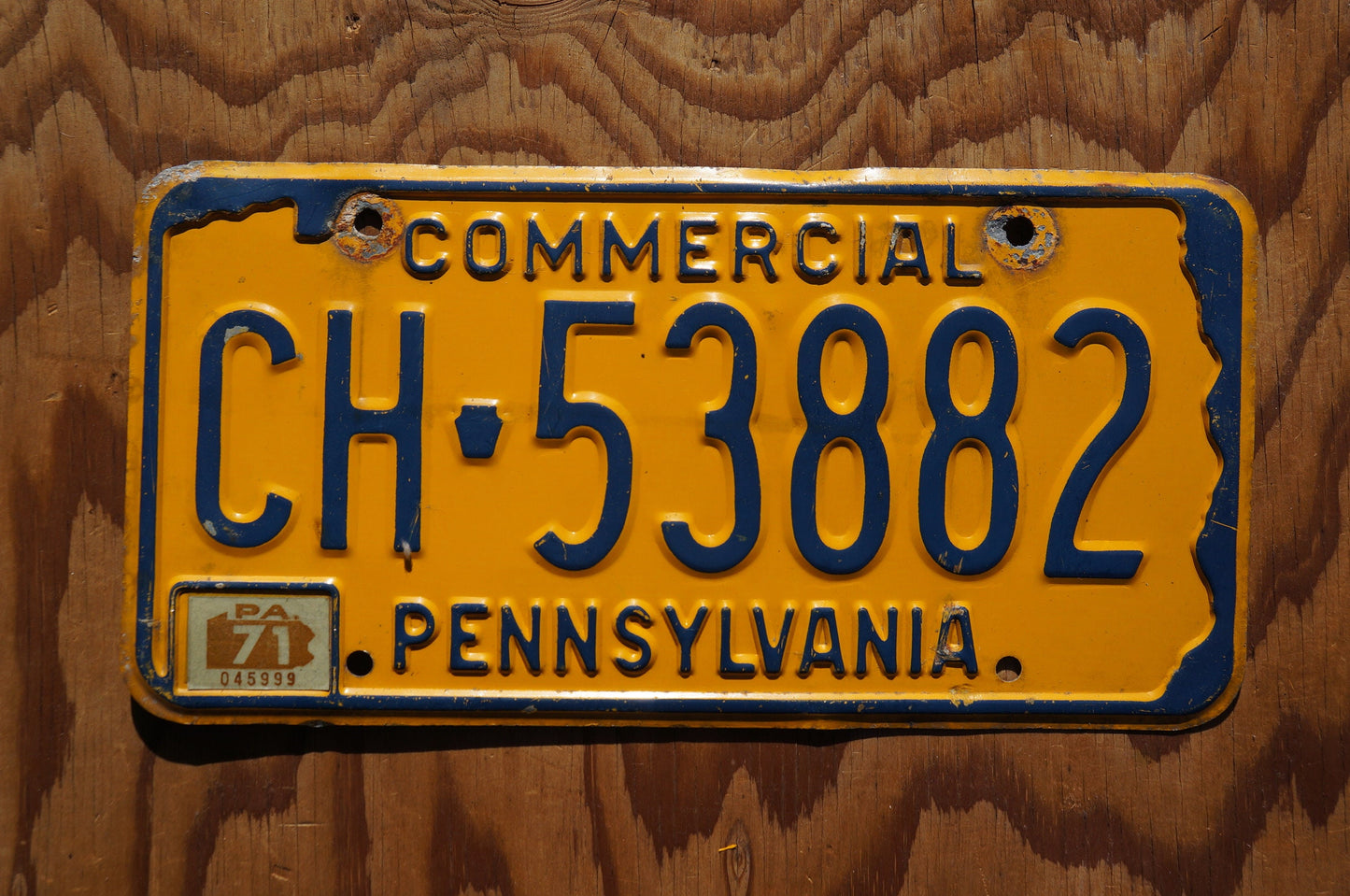 1971 Pennsylvania COMMERCIAL License Plate