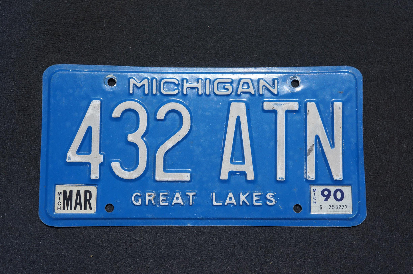 1990 Michigan License Plate