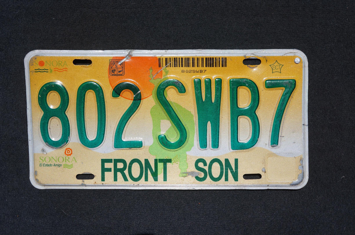 FRONT SON SONORA Mexico Colorful License Plate Mexican