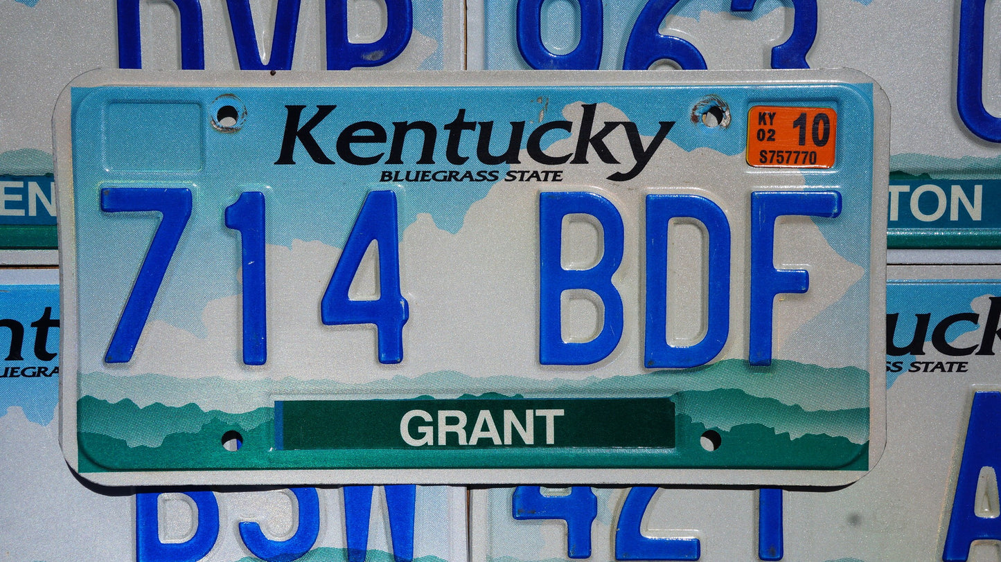 One or More - KENTUCKY Bluegrass State White Cloud Green Mountains License Plate