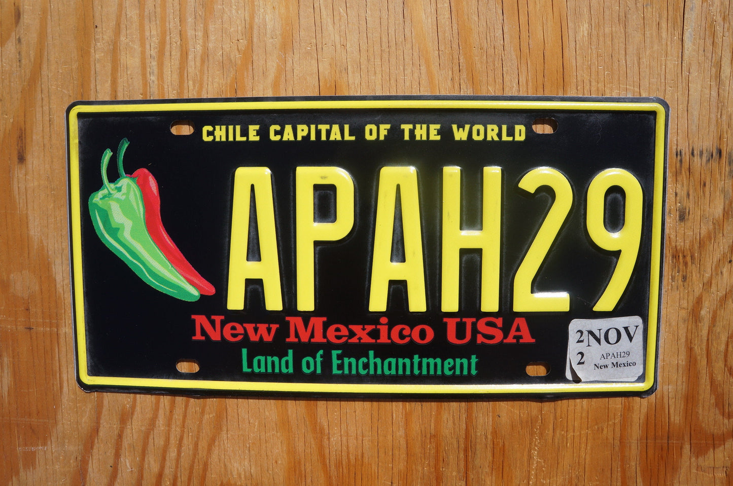 One or More - NEW MEXICO JALAPENOS Peppers Black License Plate -Chili Capital of the World