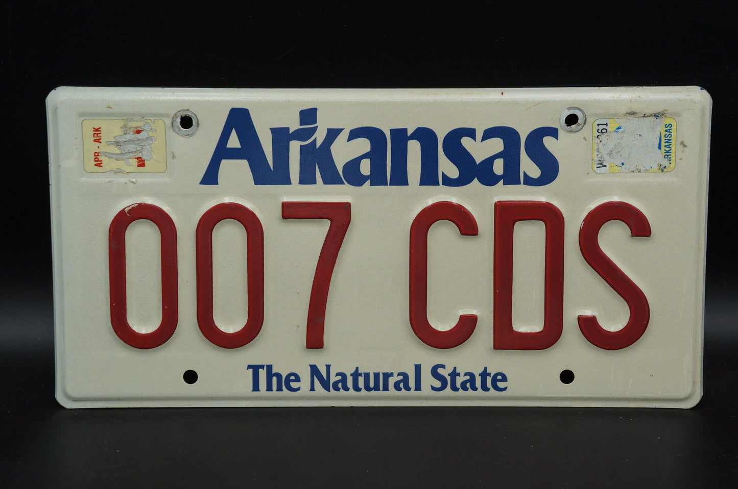 Arkansas The Natural State Vintage License Plate # 007 CDS
