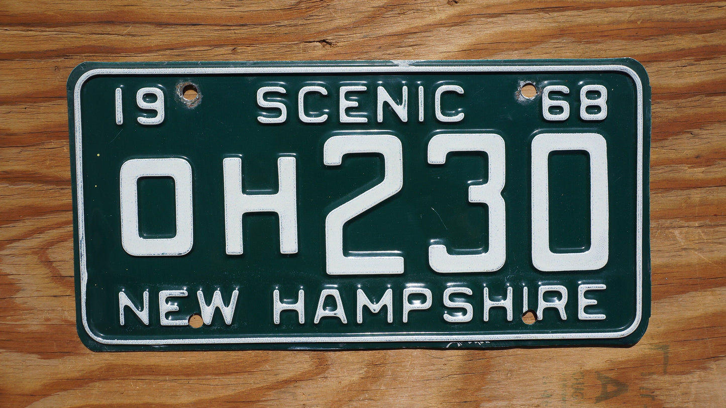 1968 SCENIC New Hampshire Vintage license plate