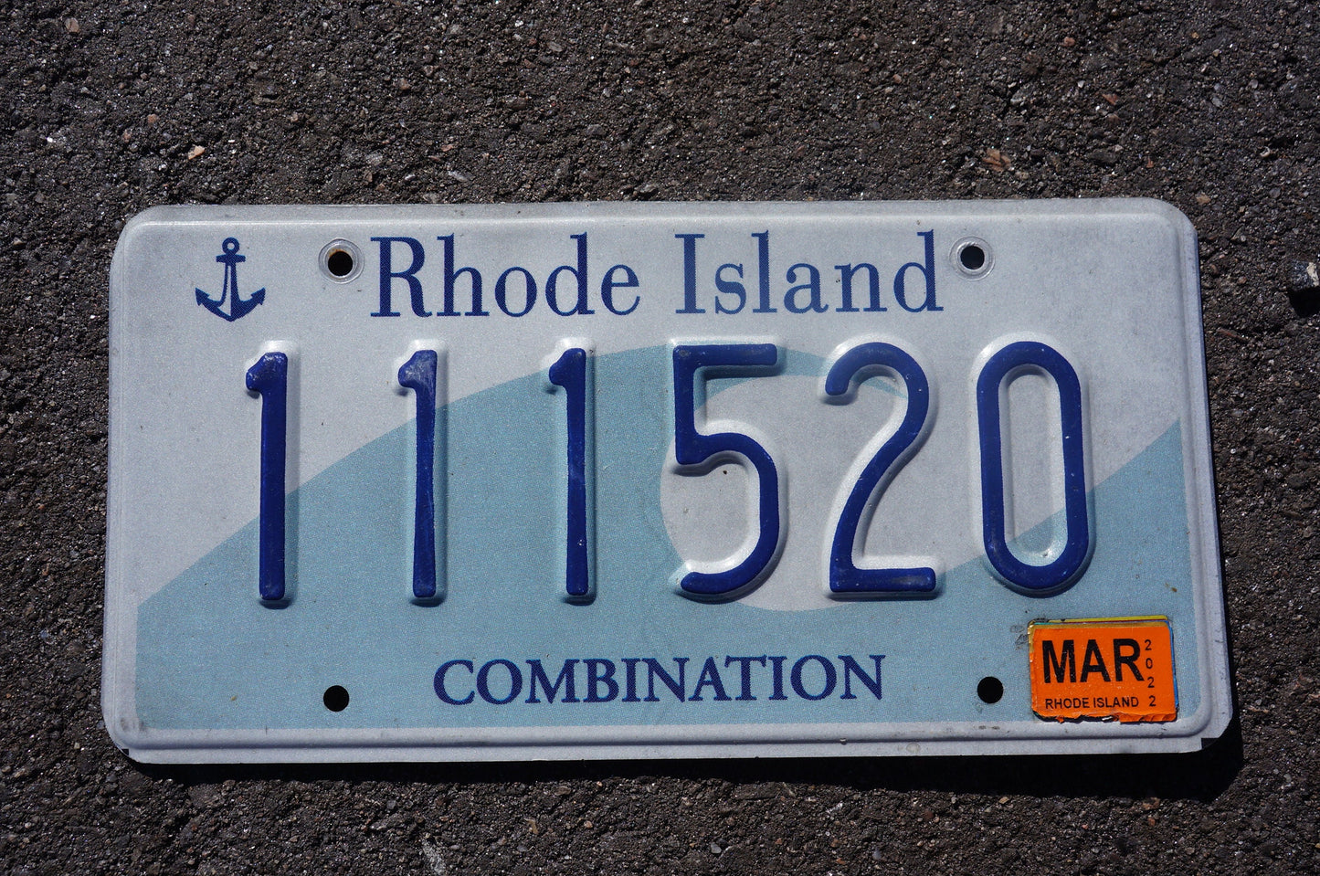 2022 Rhode Island Wave License Plate Ocean State # 111520