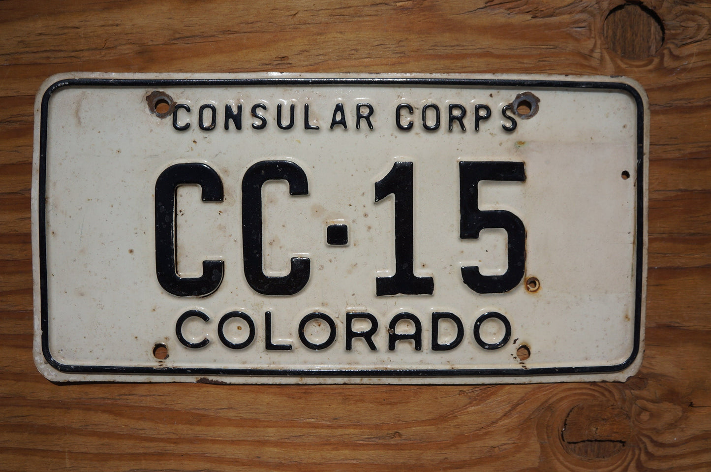 1960s Colorado CONSULAR CORPS License Plate