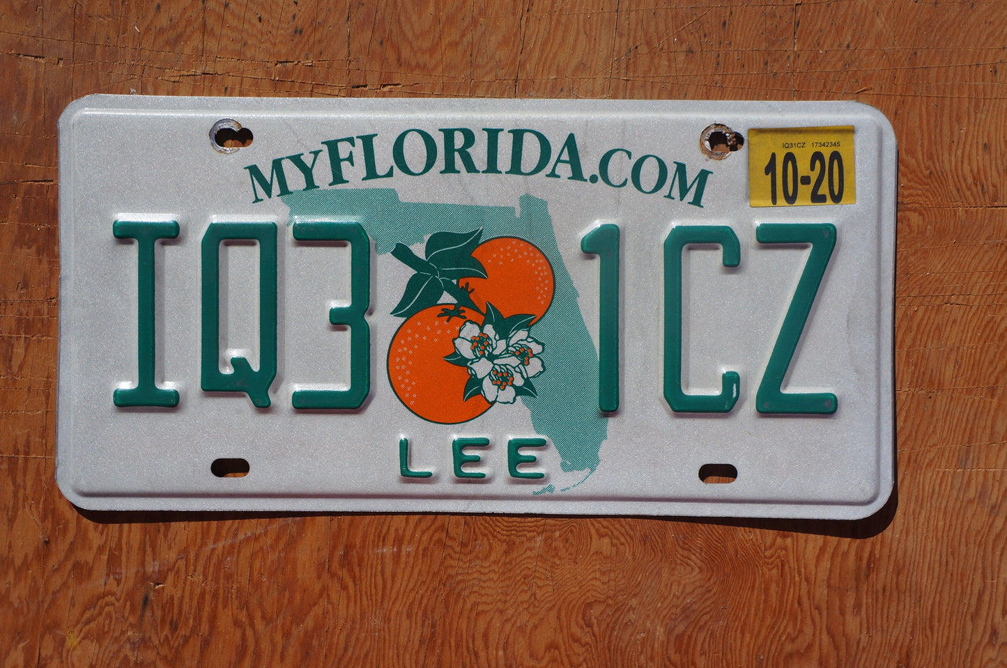 2020 Florida LEE County Double Oranges License Plate