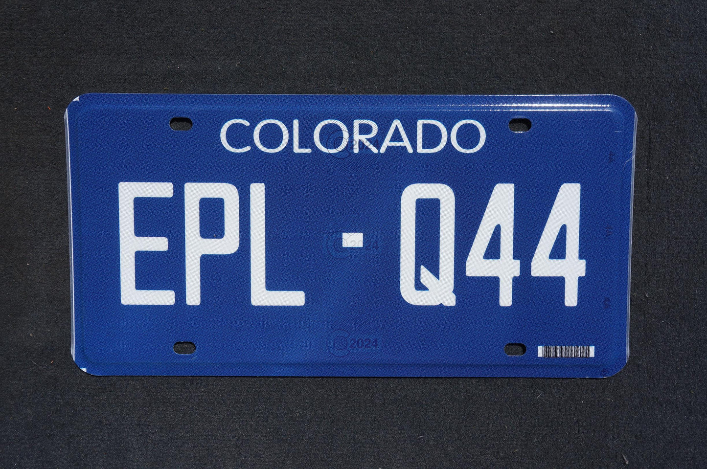 2024 Colorado NEW DESIGN Historic Blue Flat License Plate # EPL Q44