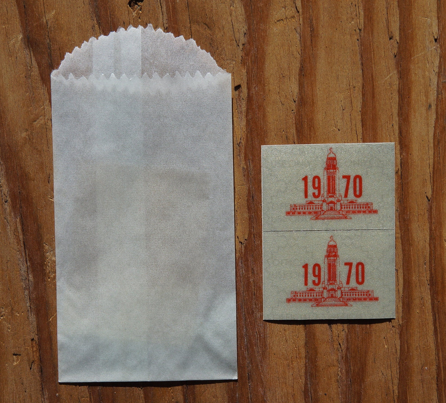 AUTHENTIC 1970 Nebraska License Plate Validation Stickers PAIR / SET - For 1969
