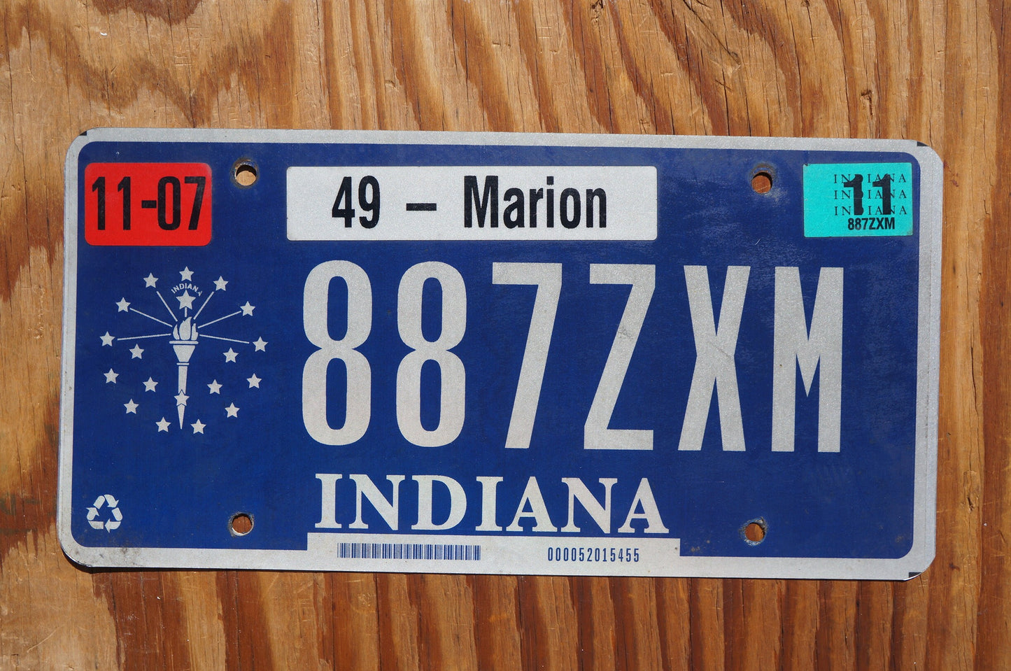 2011 Indiana Stars and Torch Graphic License Plate