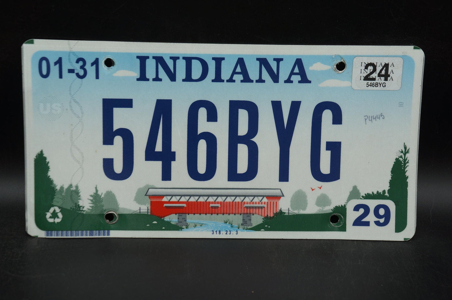 2024 Indiana RED BRIDGE Graphic License Plate