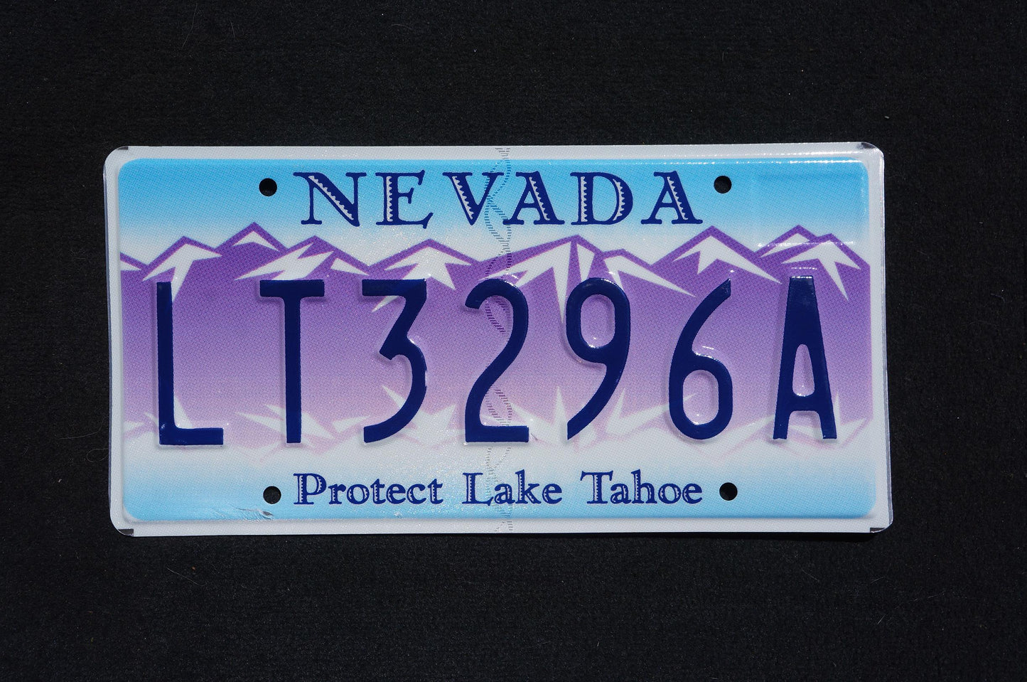 Nevada PROTECT LAKE TAHOE License Plate Purple Mountain