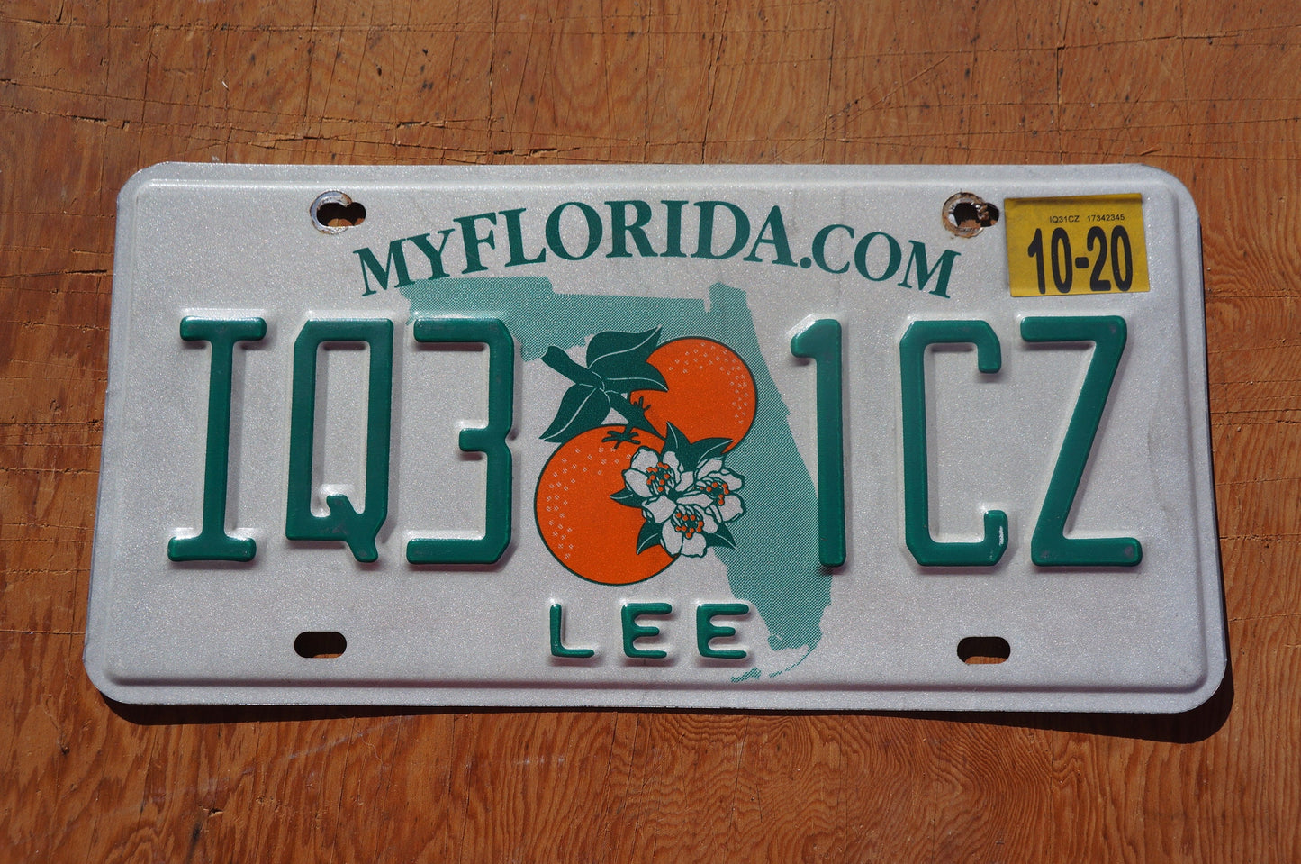 2020 Florida LEE County Double Oranges License Plate