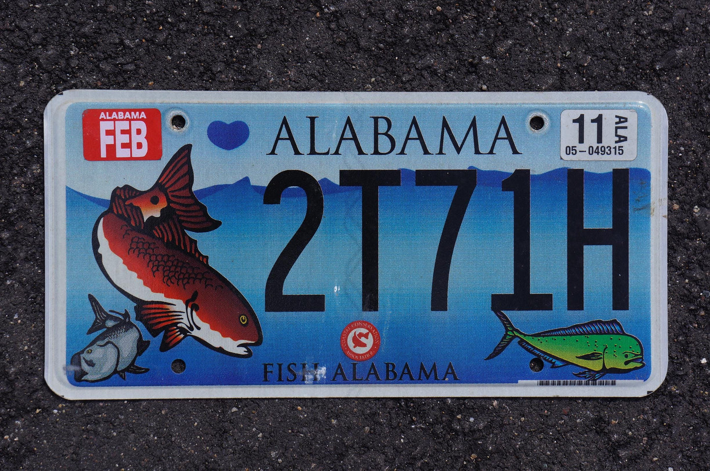 2011 Alabama FISH Graphic License Plate