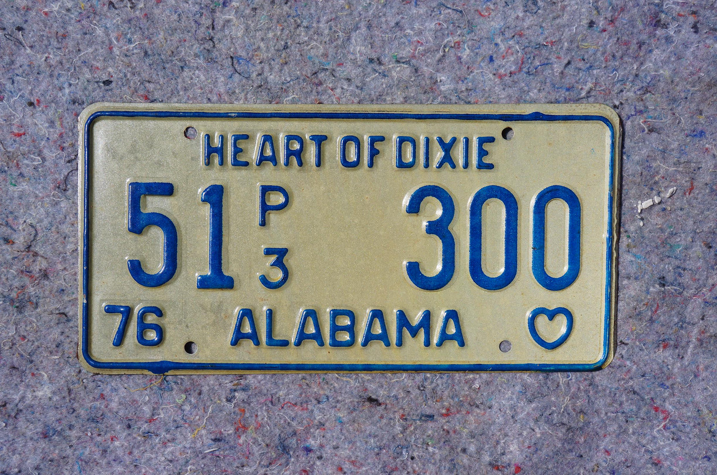 1976 Alabama Vintage License Plate # 51 - 300