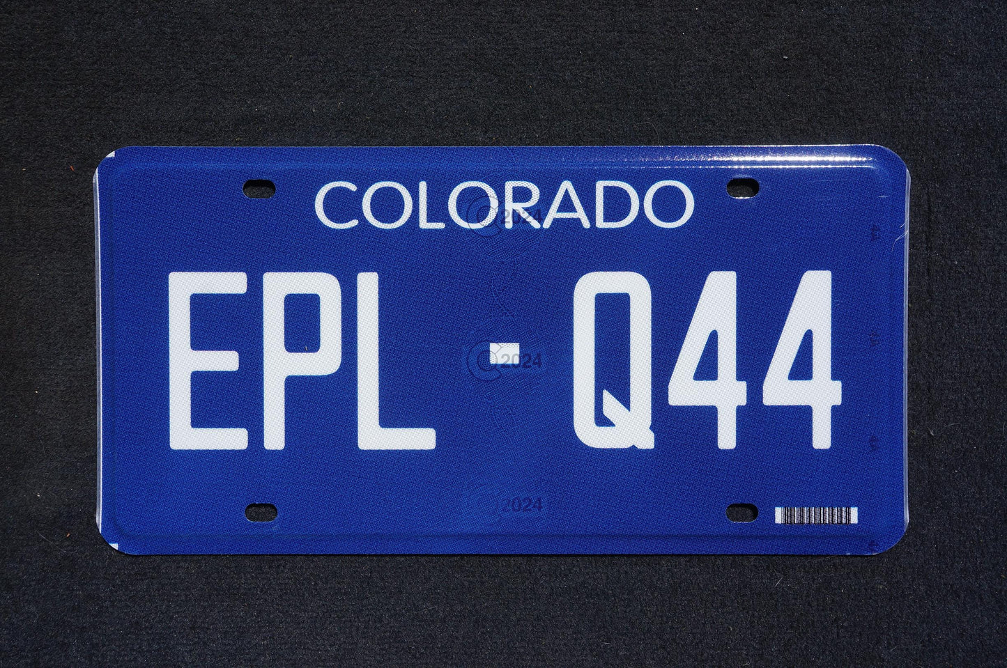 2024 Colorado NEW DESIGN Historic Blue Flat License Plate # EPL Q44