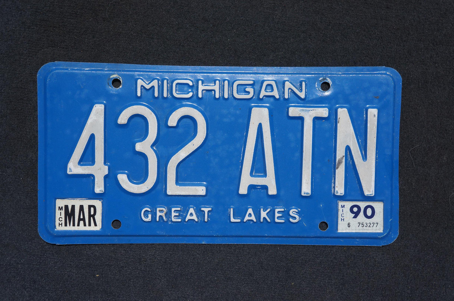 1990 Michigan License Plate