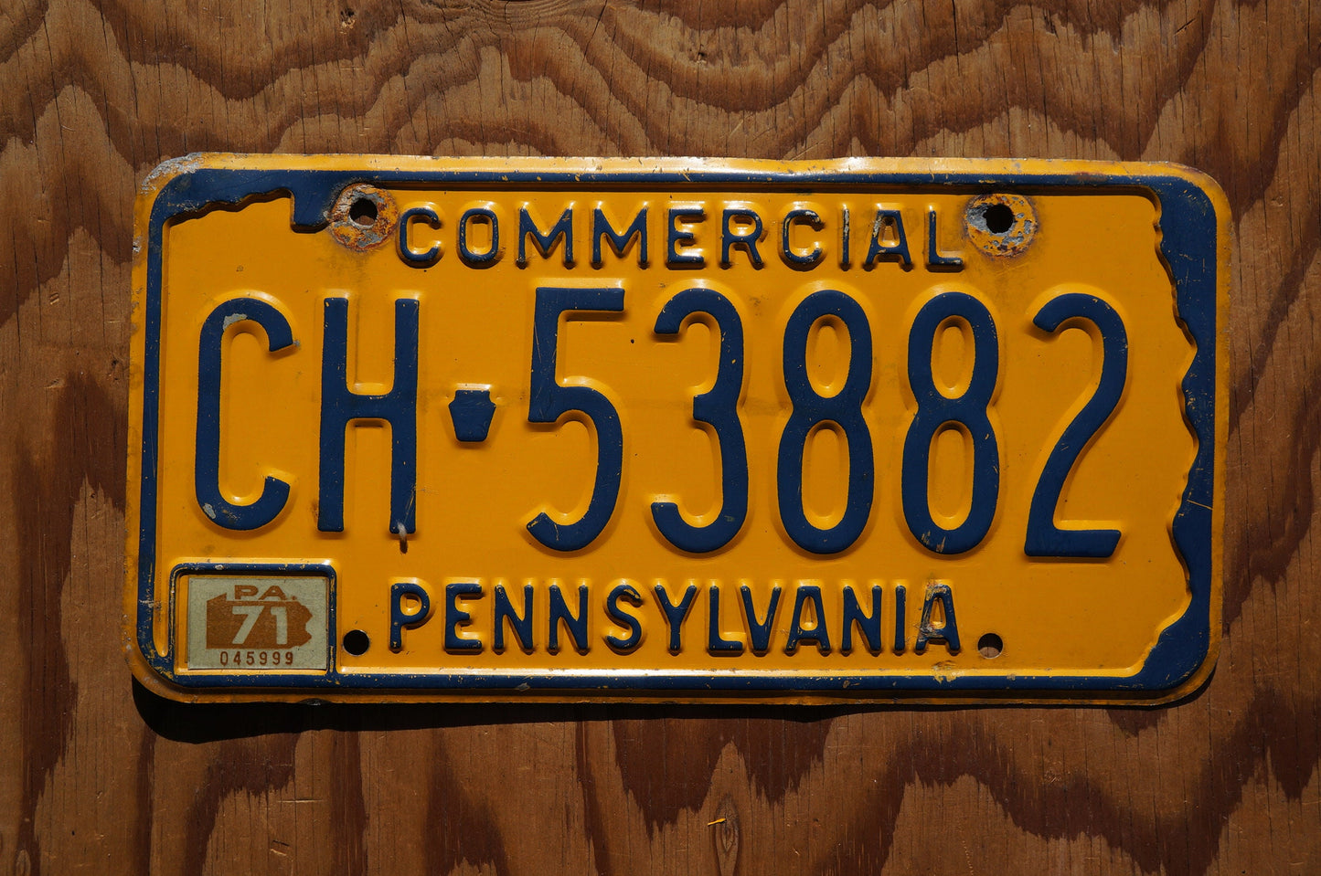 1971 Pennsylvania COMMERCIAL License Plate