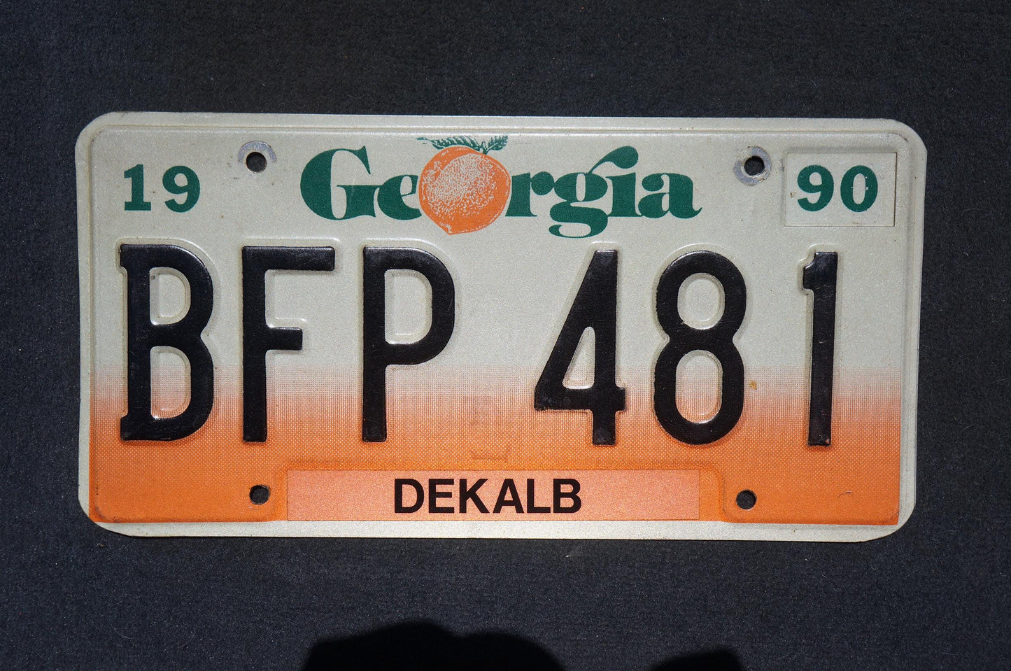 1990 Georgia Peach License Plate DEKALB County
