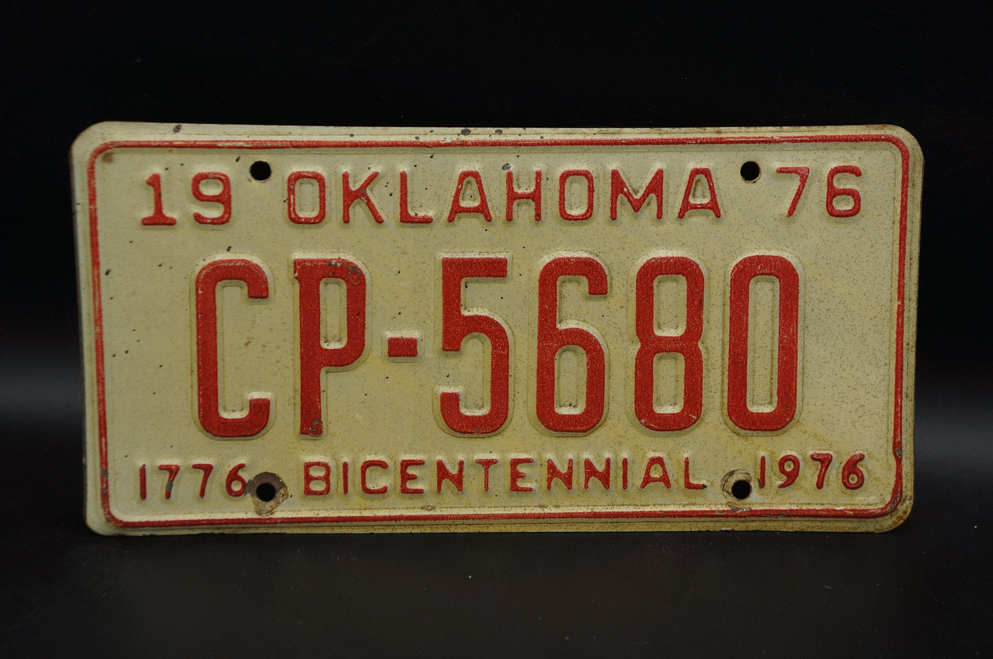 1976 Oklahoma BICENTENNIAL License Plate