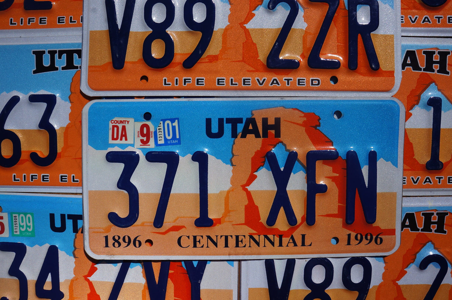 One or More - UTAH ORANGE ARCHES License Plate