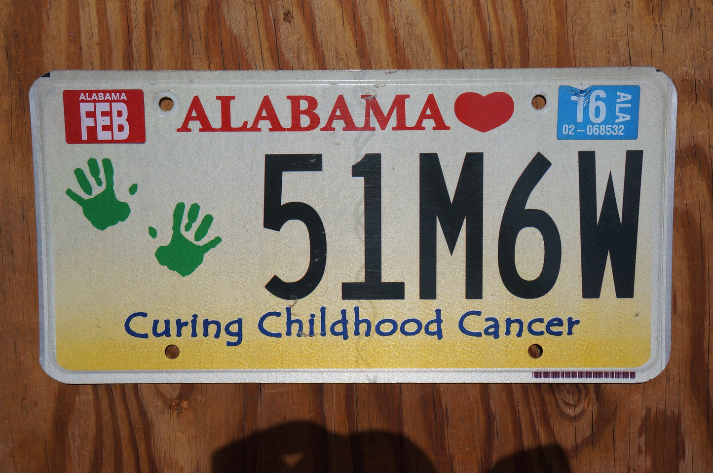 2016 Alabama Curing Childhood Cancer Graphic License Plate