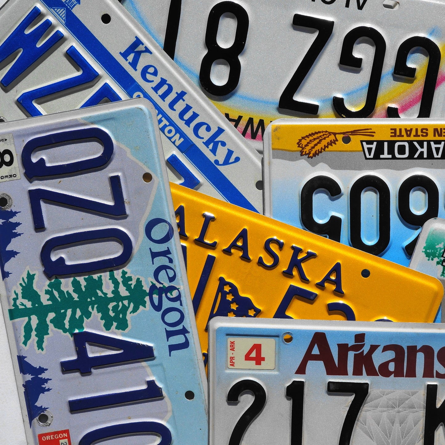 Authentic License Plate - ALL 50 STATES + Territories NICE License Plates Lot