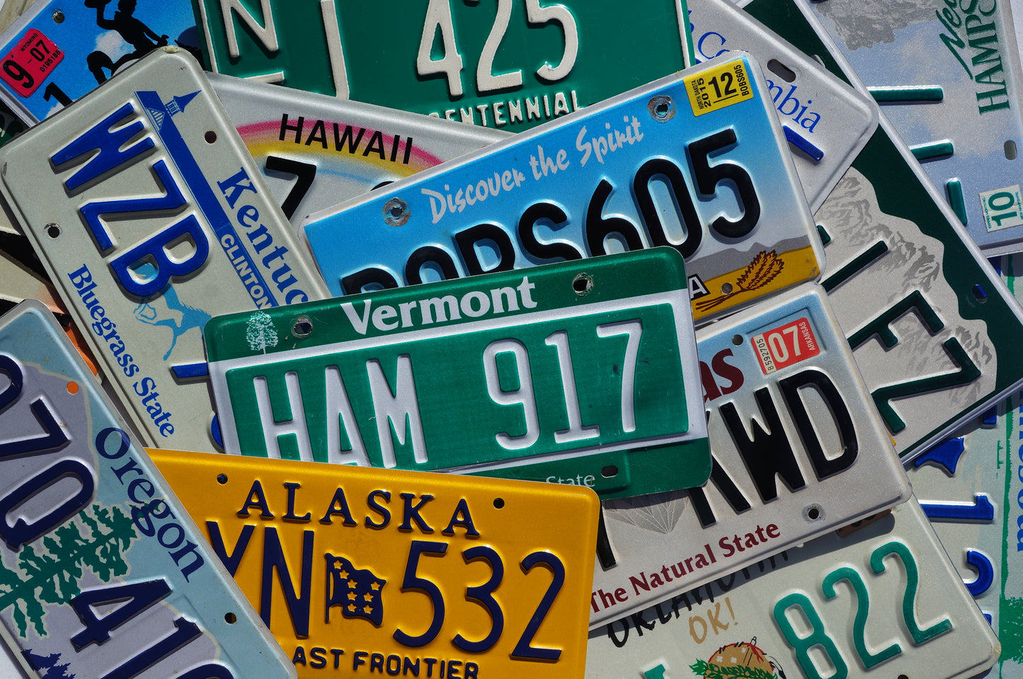 Authentic License Plate - ALL 50 STATES + Territories NICE License Plates Lot