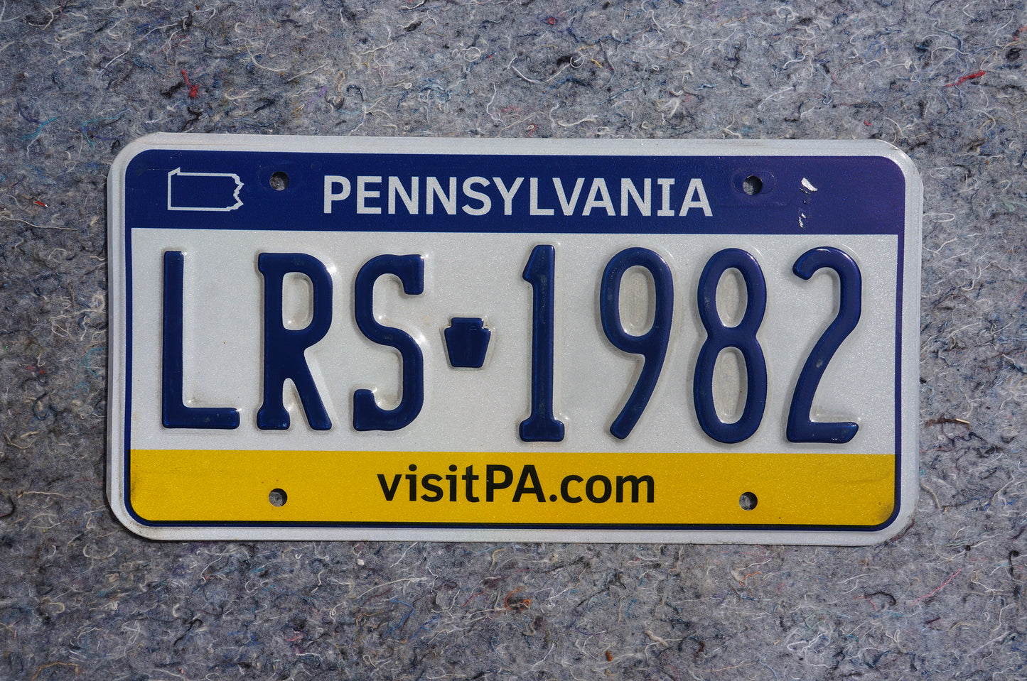 Pennsylvania License Plate # LRS - 1982
