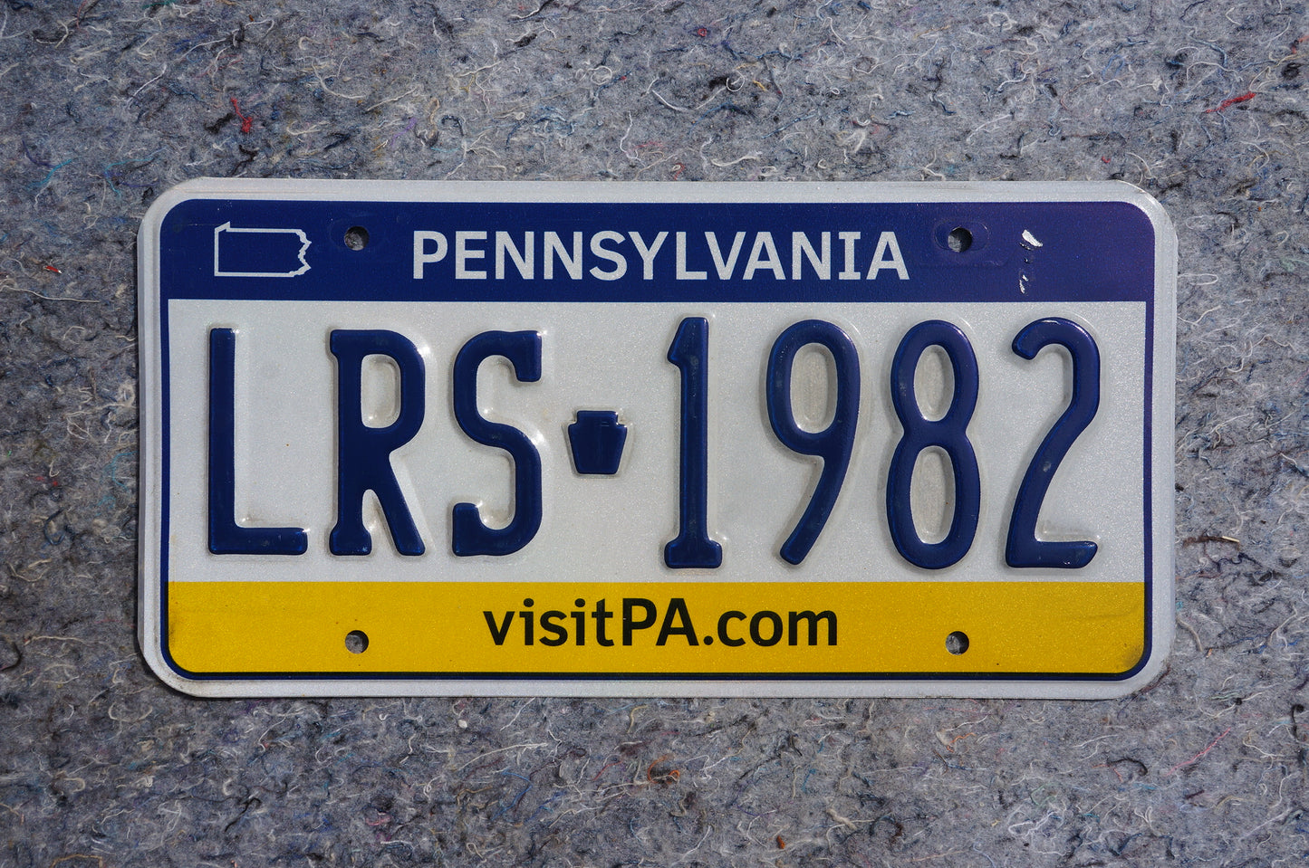 Pennsylvania License Plate # LRS - 1982
