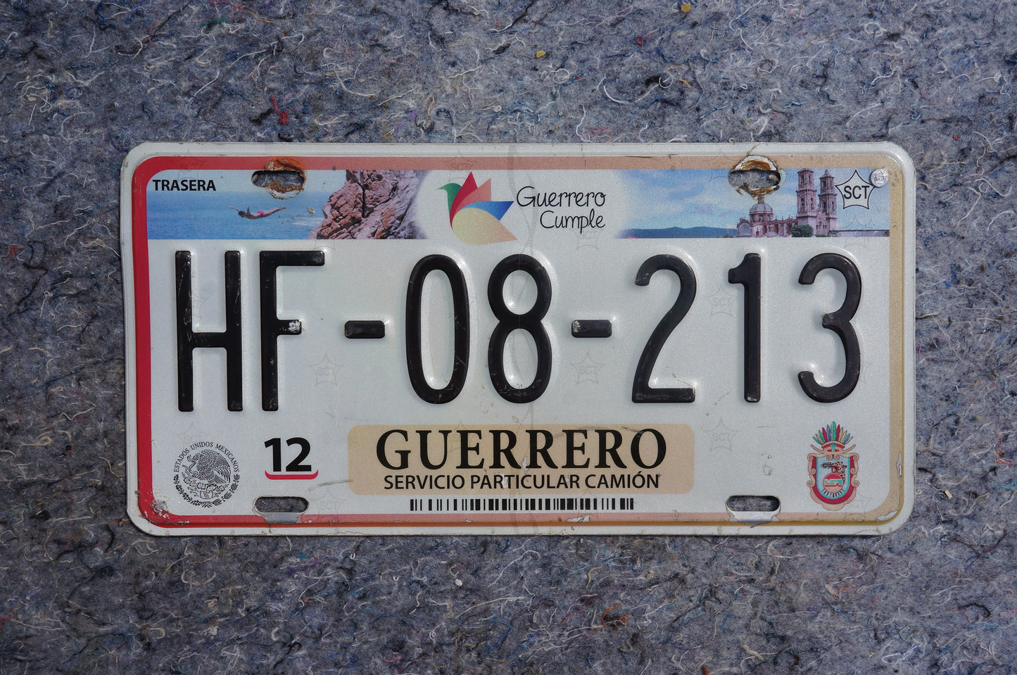 2012 GUERRERO MEXICO License Plate