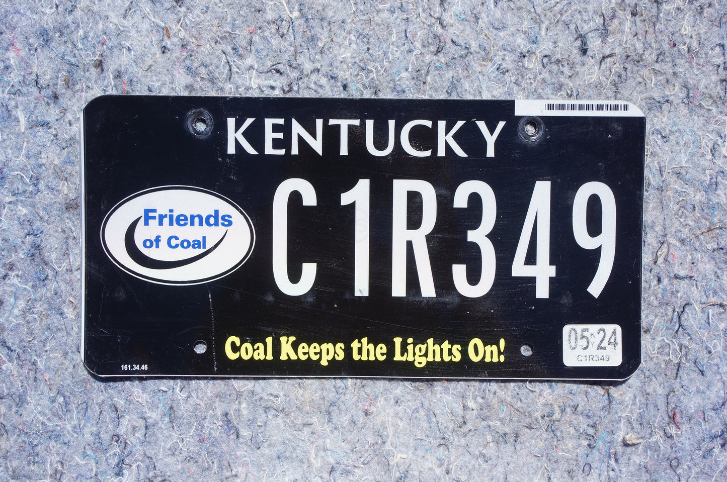 2024 Kentucky Black Friends of Coal License Plate - COAL KEEPS THE LIGHTS ON