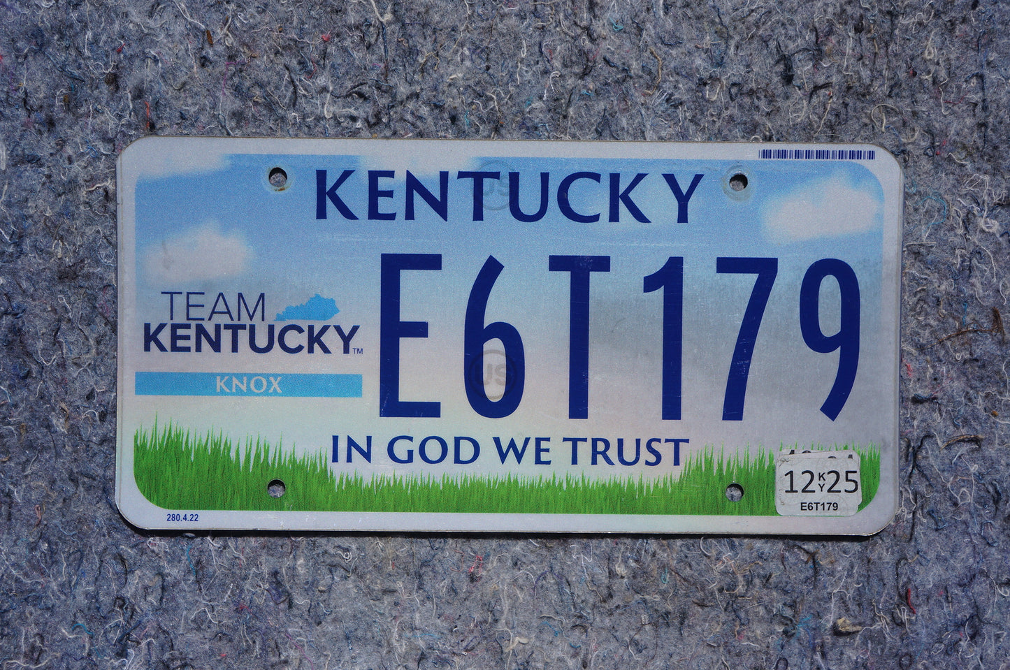 2025 Kentucky TEAM KENTUCKY Graphic License Plate - Blue Sky Green Grass