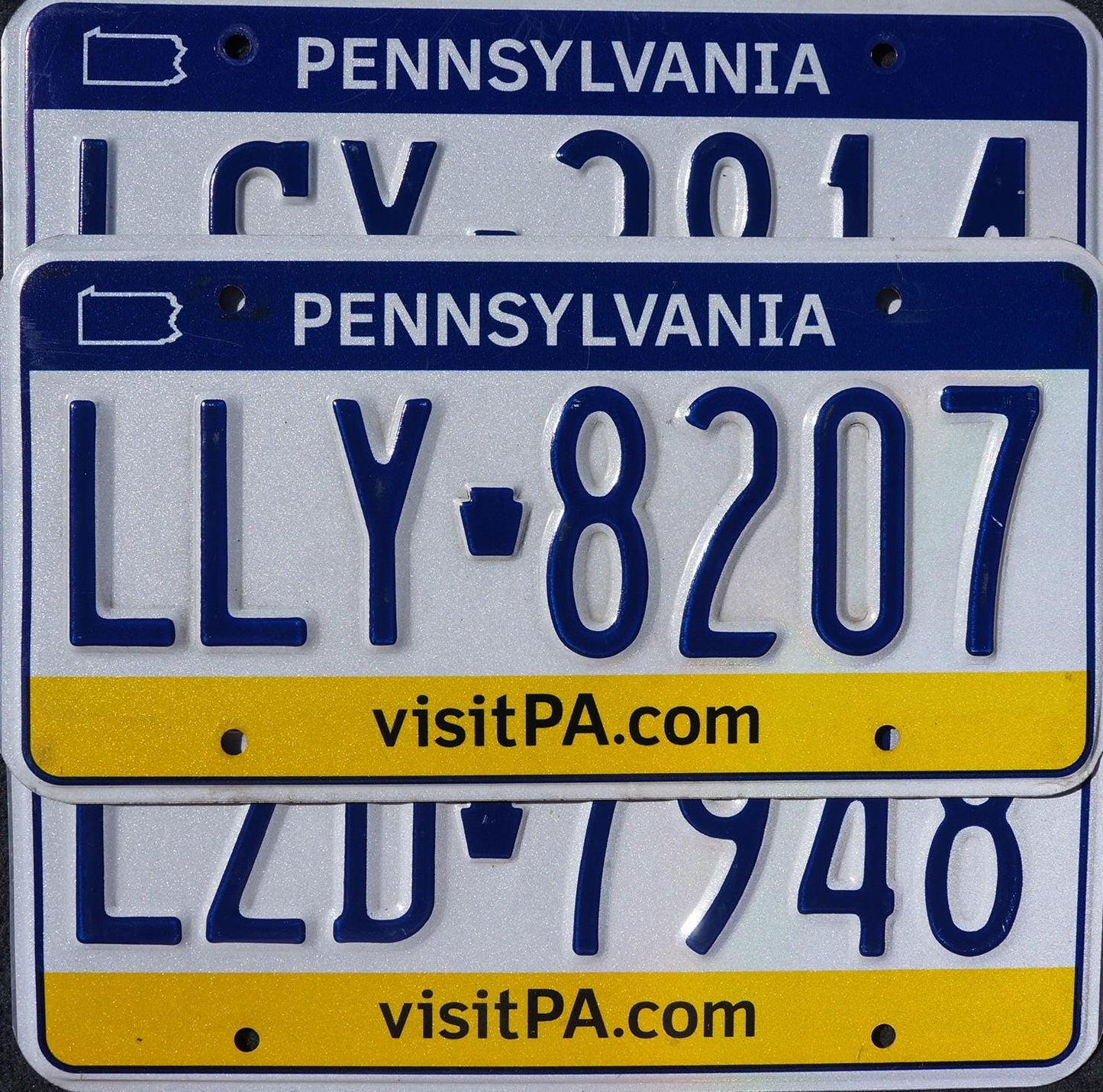 Pennsylvania License Plate: Blue & Yellow, Art Projects, Man Cave Decor
