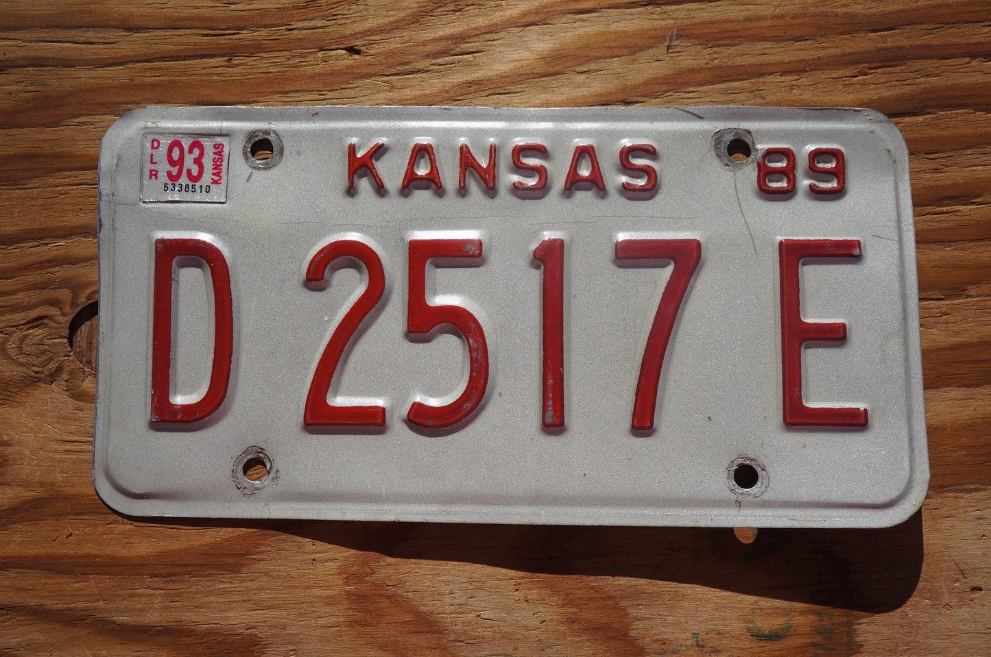1989 1993 Kansas Vintage License Plate