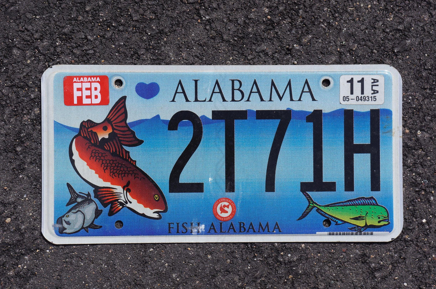 2011 Alabama FISH Graphic License Plate