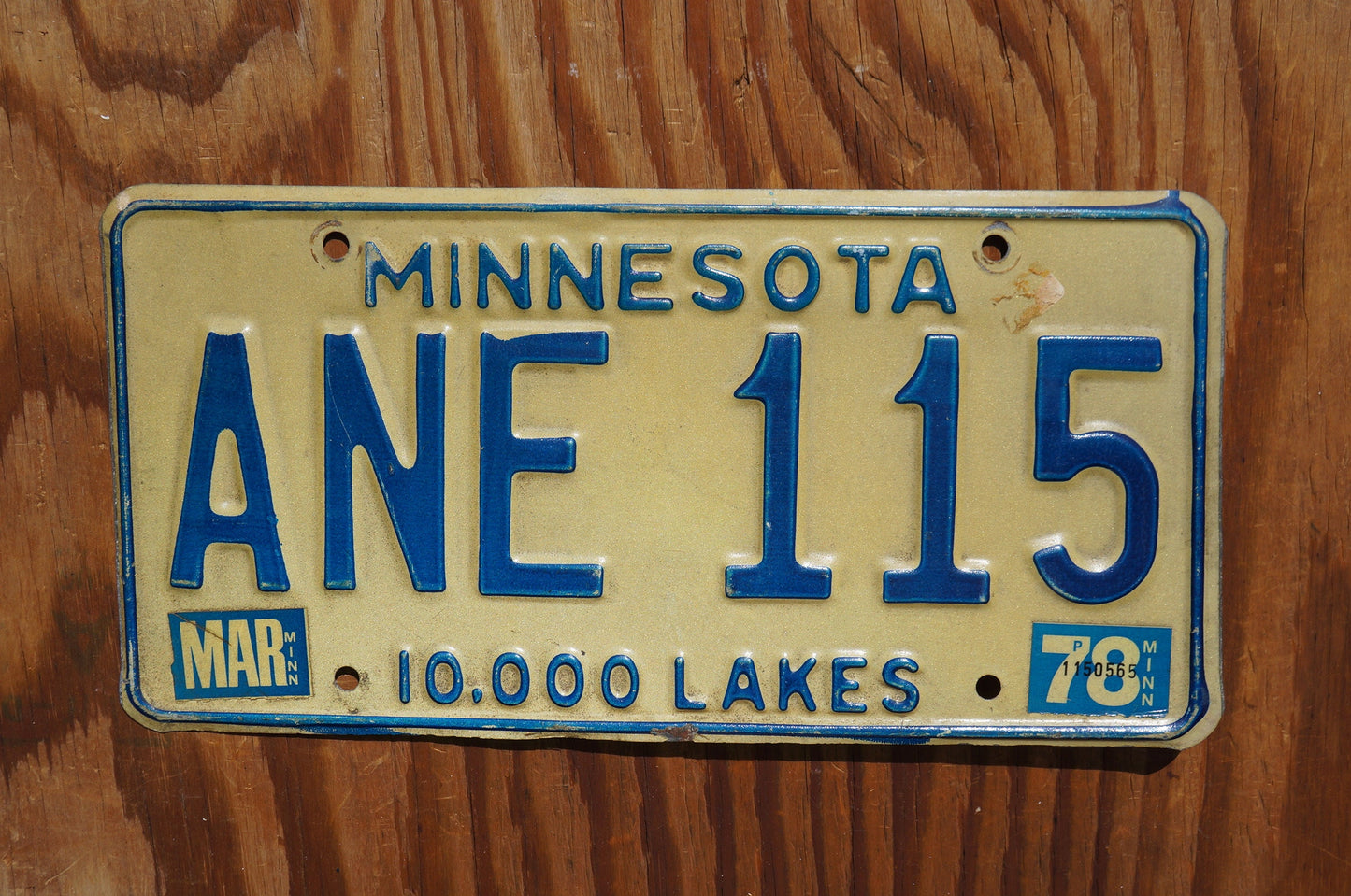 1978 Minnesota Vintage License Plate