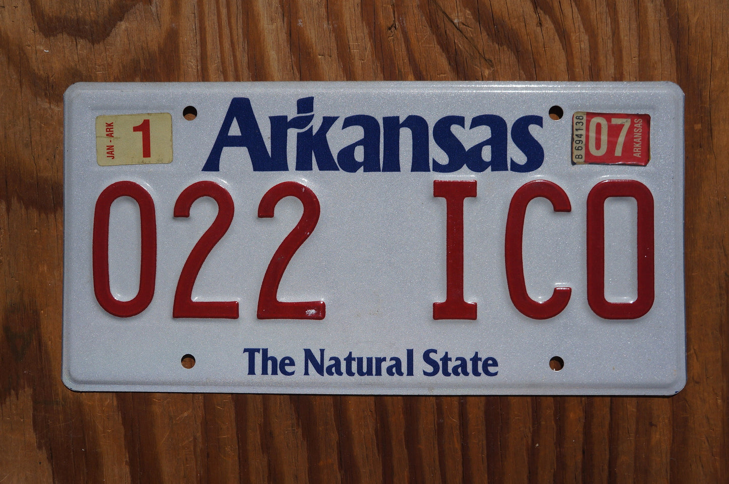 2007 Arkansas The Natural State Vintage License Plate