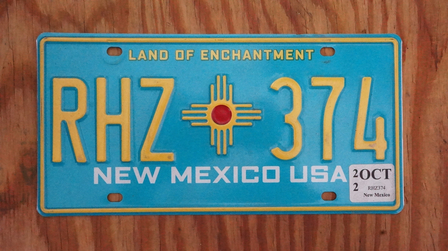 One or More - New Mexico Turquoise Blue Aqua License Plate