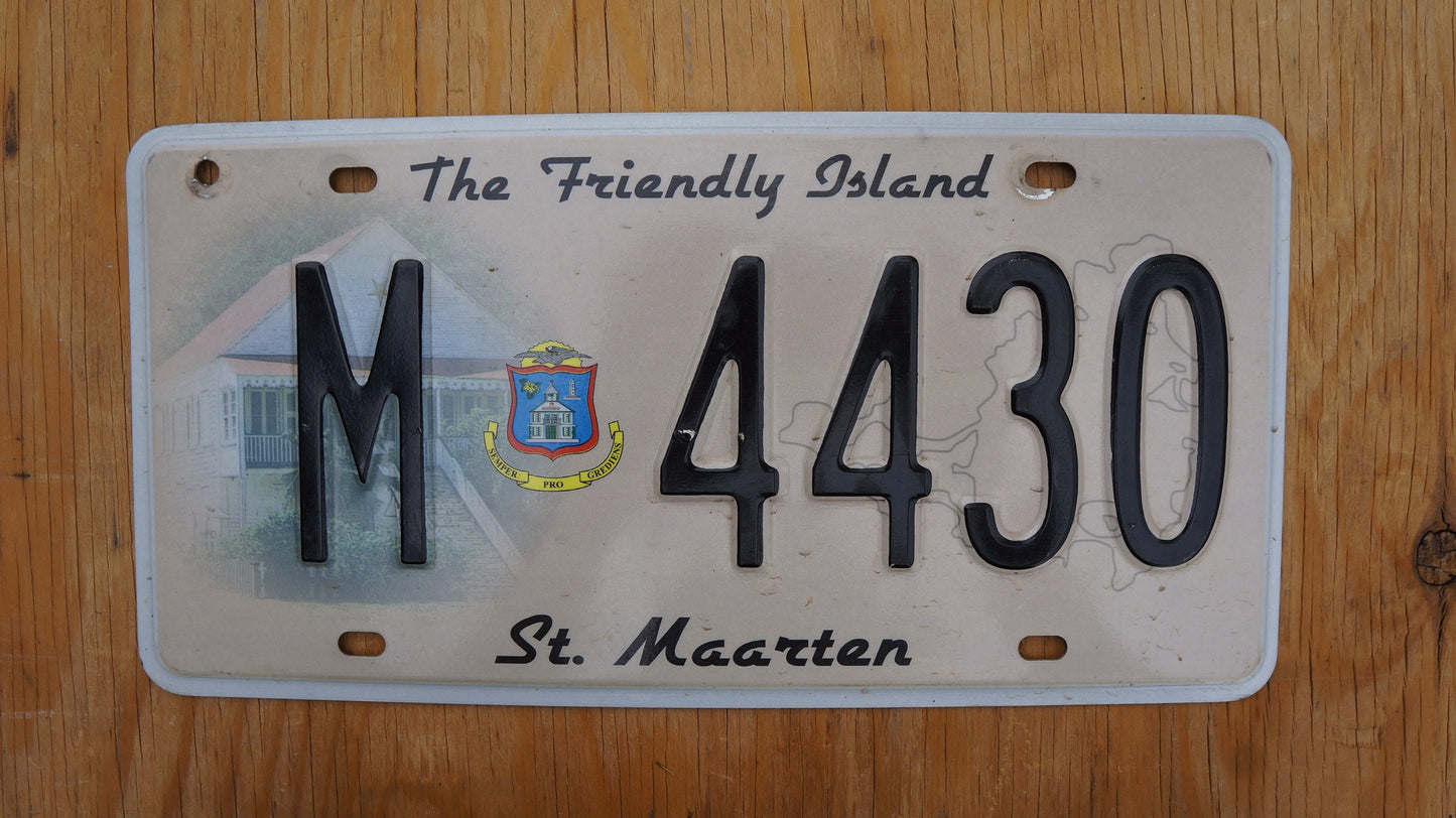 St Maarten Passenger License Plate The Friendly Island, part of Netherlands Caribbean island