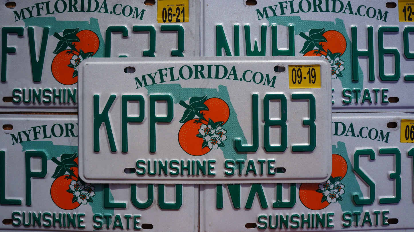 One or More - FLORIDA ORANGE License Plate - Sunshine State
