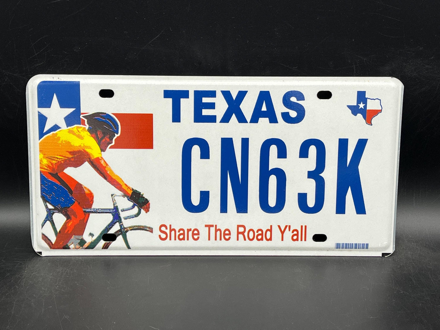 One or More - TEXAS Share the Road Y'all Biker Biking Graphic License Plate