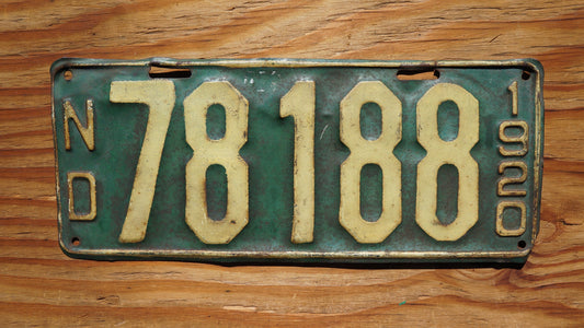 1920 North Dakota License Plate # 78188