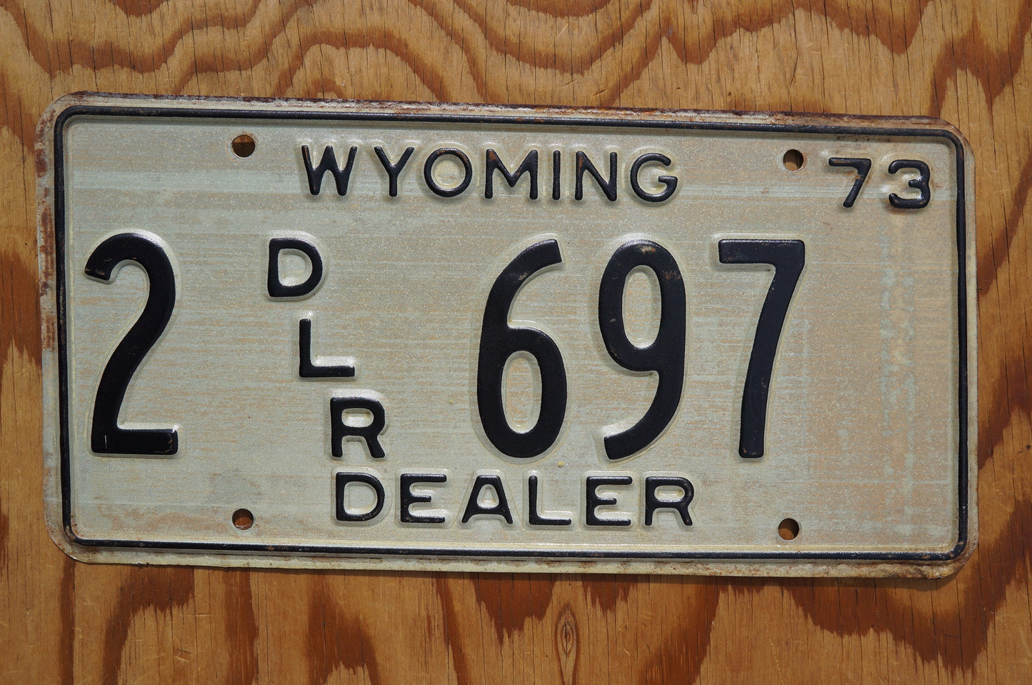 1973 Wyoming DEALER License Plate # 2 - 697