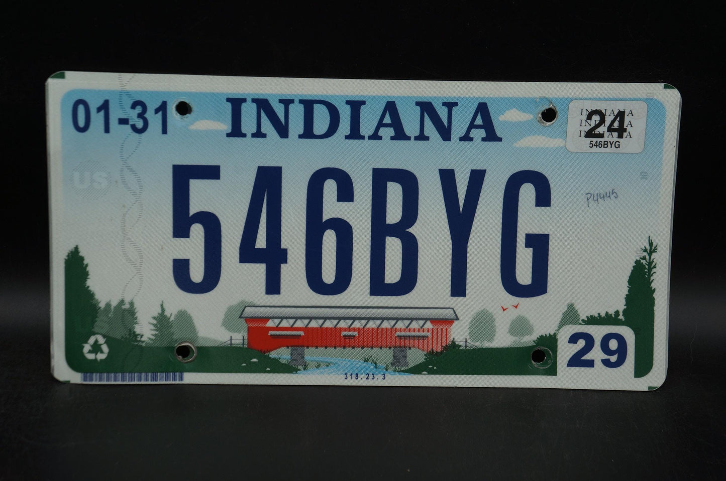2024 Indiana RED BRIDGE Graphic License Plate