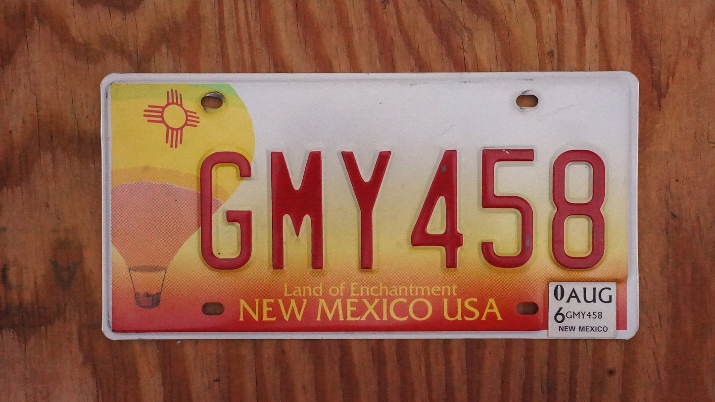One or More - New Mexico Orange Hot Air Ballon License Plate