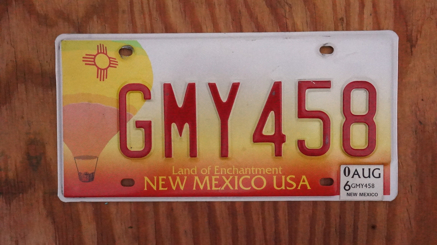 One or More - New Mexico Orange Hot Air Ballon License Plate