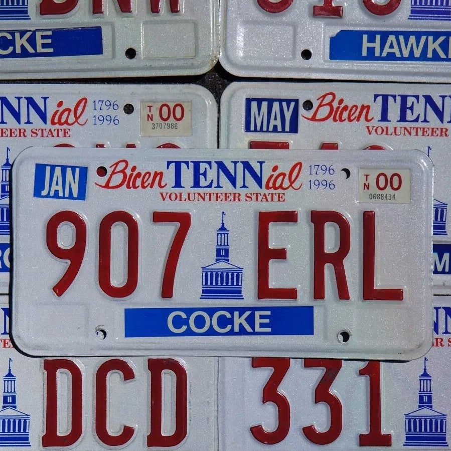 One or More - TENNESSEE BICENTENNIAL EMBOSSED VINTAGE License Plate